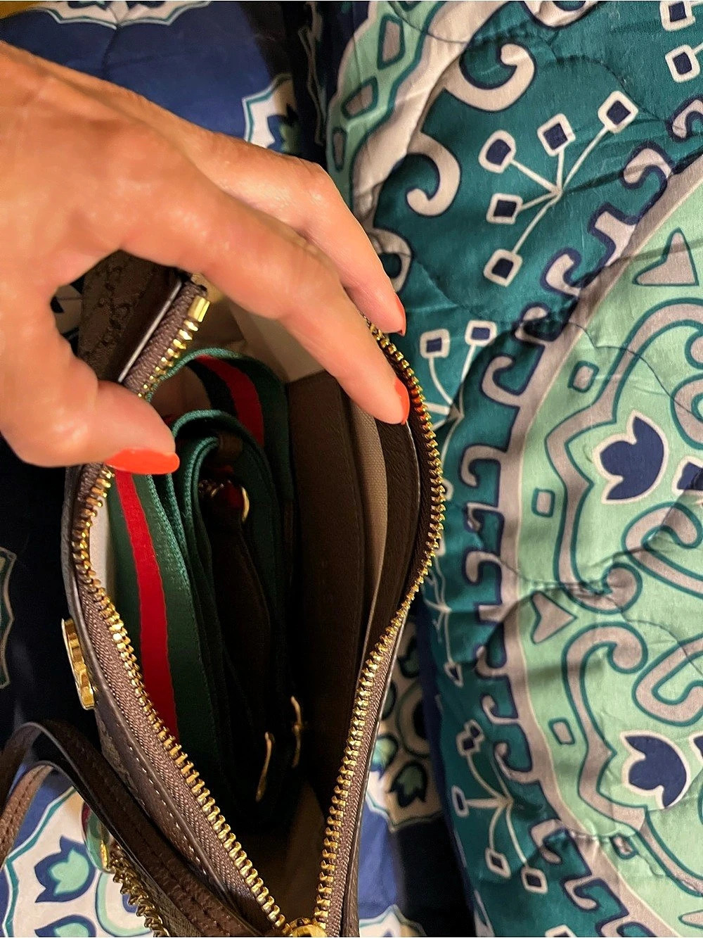 Monogram Small Shoulder Bag with Strawberry Charm - Picture 6 of 7
